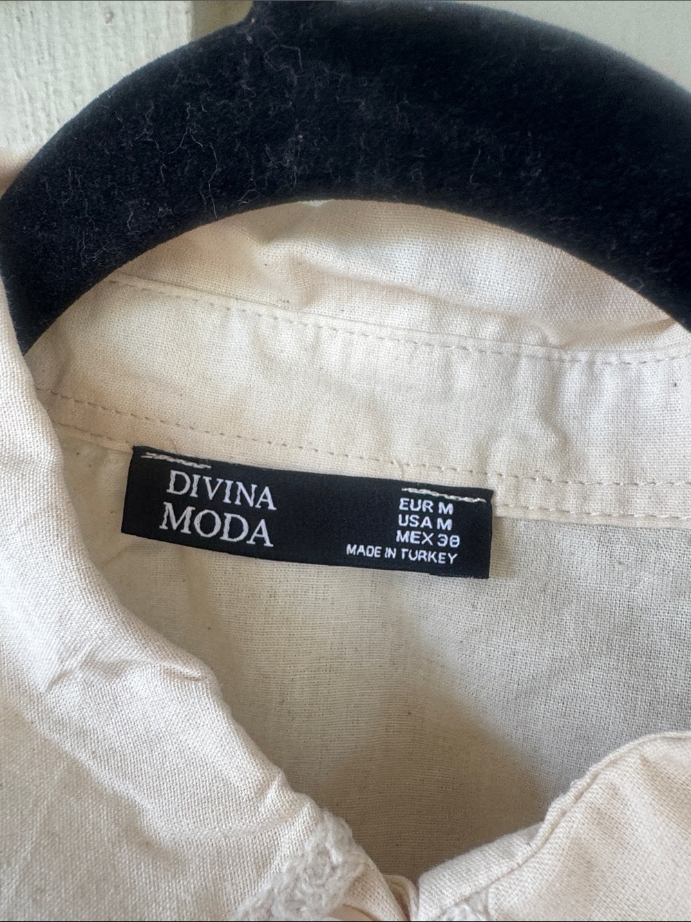 Embroidered Cream Button-Front Jacket - Picture 2 of 4